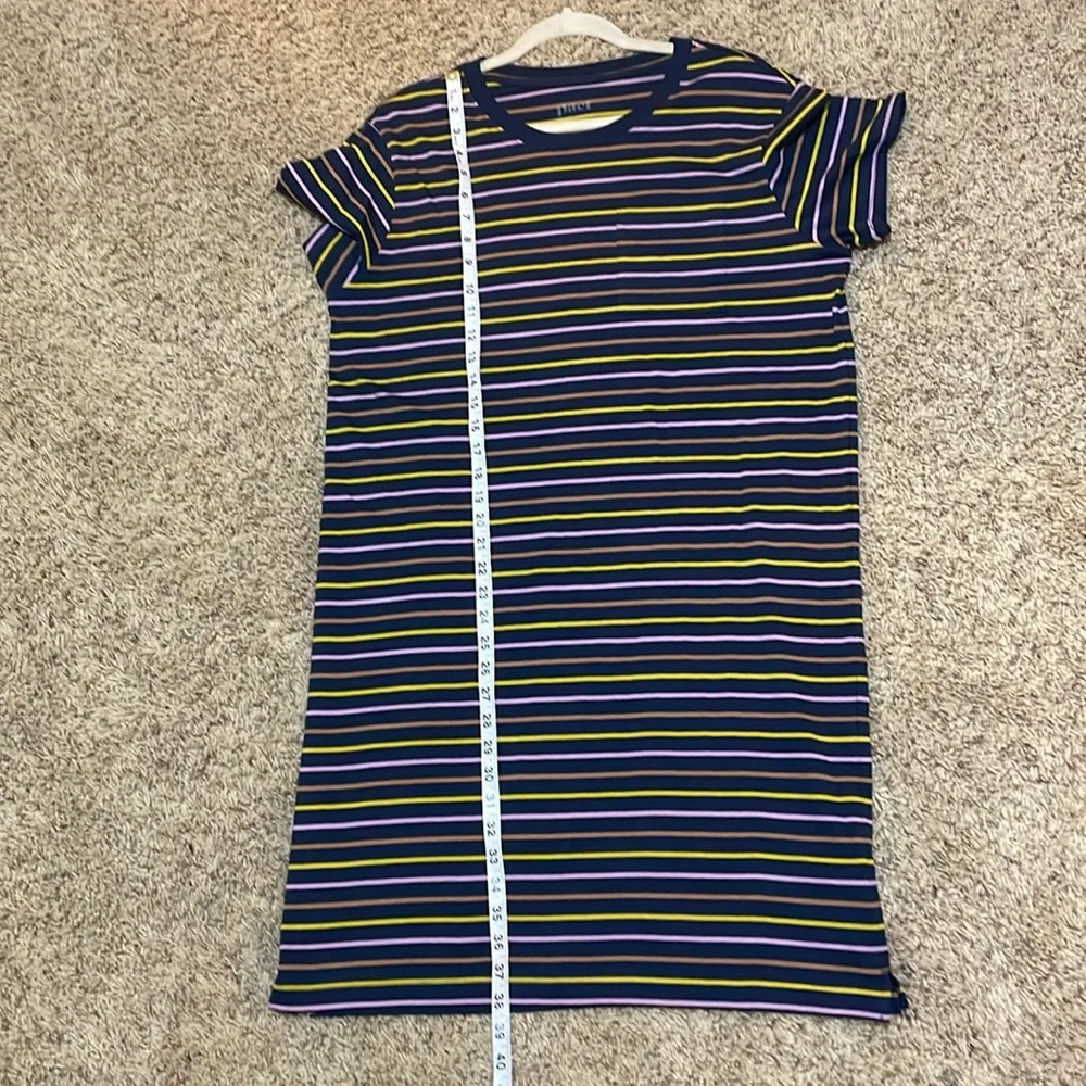 SOLD Pact Softspun Tee T-Shirt Dress Short Sleeve Casual Multicolor Stripe Large - Picture 14 of 14